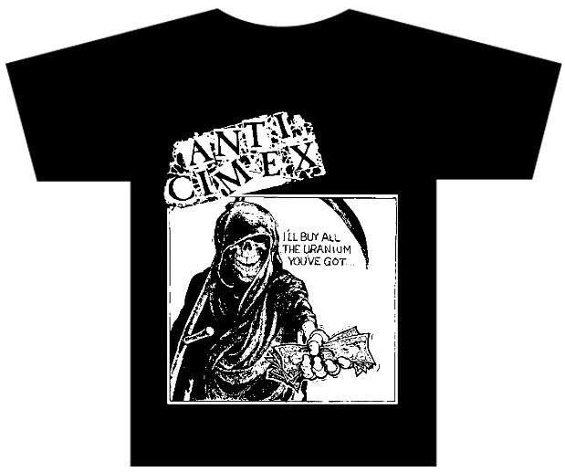 ANTI-CIMEX - I’ll Buy All The Uranium Camiseta Tela Branca Hardcore Punk Sueco 100% Algodão