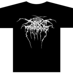 DARKTHRONE - Logo - Camiseta (Black Metal, Logo Branco Tradicional, 100% Algodão, Produção Independente)