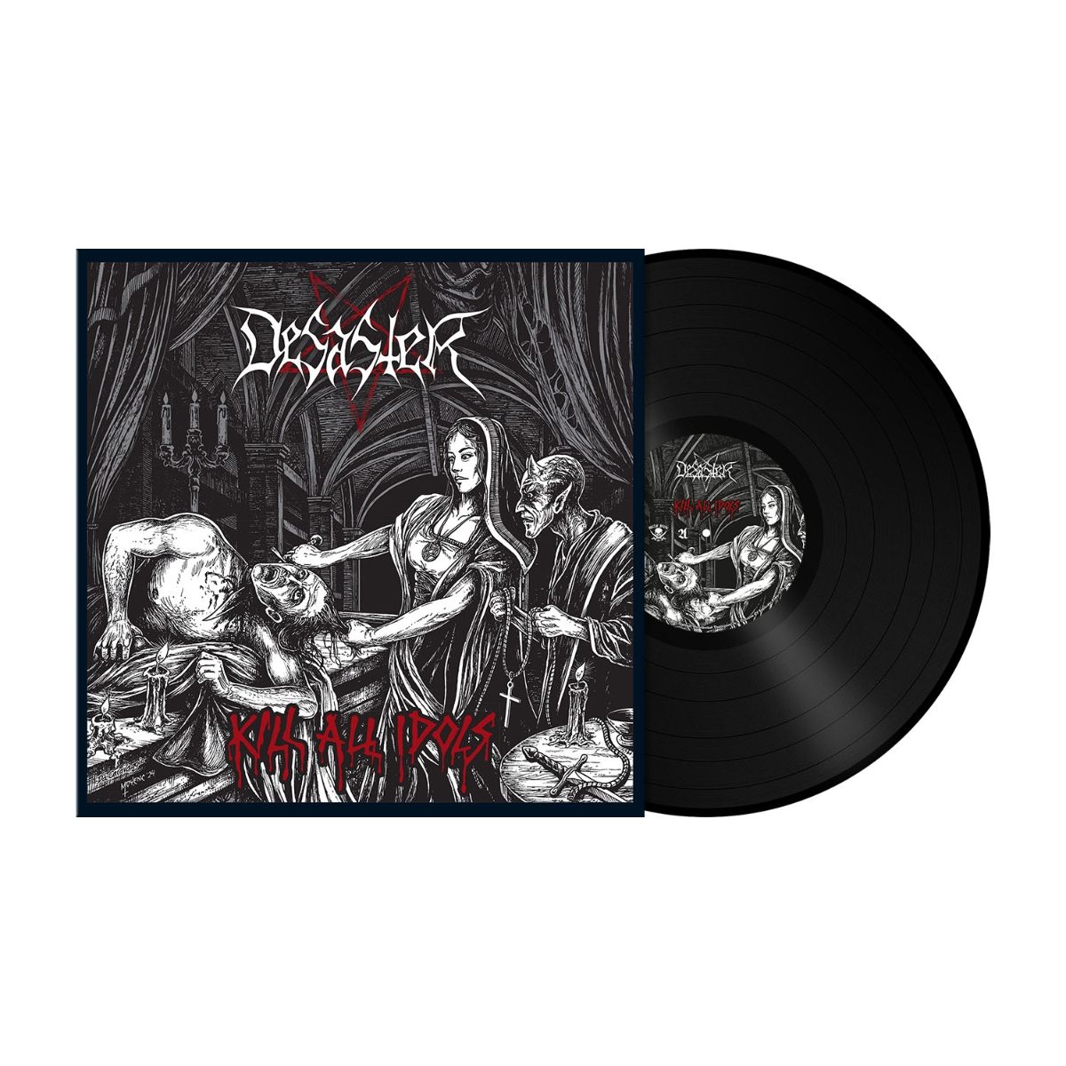 DESASTER - Kill All Idols LP 180g Vinil Importado 2025 Black Thrash Metal - Imagem 2