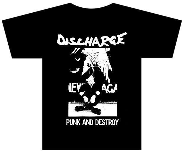 DISCHARGE - Punk And Destroy Camiseta Punk Hardcore / D-Beat 100% Algodão