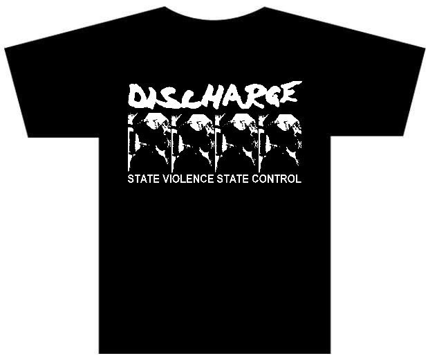 DISCHARGE - State Of Violence State Control Camiseta Punk Hardcore / D-Beat 100% Algodão