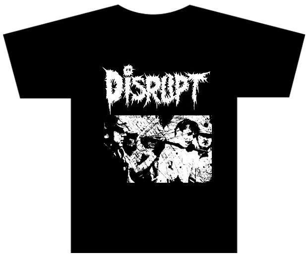 DISRUPT - Logo & Foto Camiseta Crust Punk / Grindcore 100% Algodão
