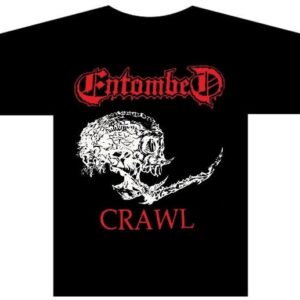 ENTOMBED - Crawl - Camiseta (Death Metal Sueco, Arte da Capa, 100% Algodão, Produção Independente)