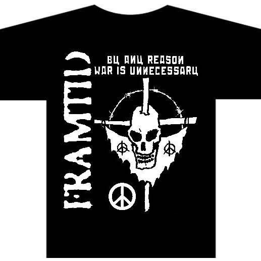 FRAMTID - Logo Camiseta Crust Punk / D-Beat 100% Algodão