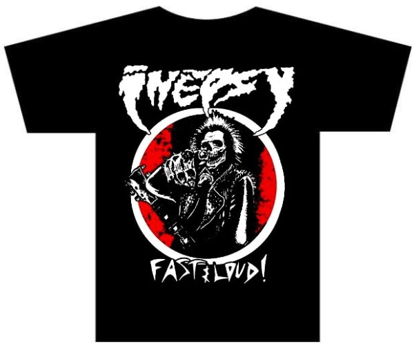 INEPSY - Fast & Loud Camiseta D-Beat / Crust Punk 100% Algodão
