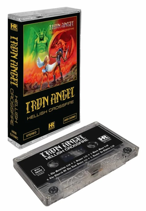 IRON ANGEL - Hellish Crossfire Cassete Tape HRR Thrash Metal Alemão Edição Limitada