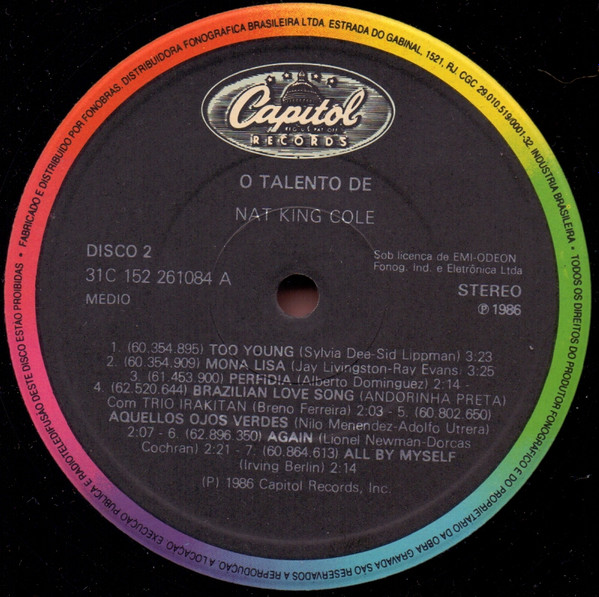 NAT KING COLE - O Talento De Nat King Cole 2LP Vinil Nacional Capitol 1986 - Imagem 3