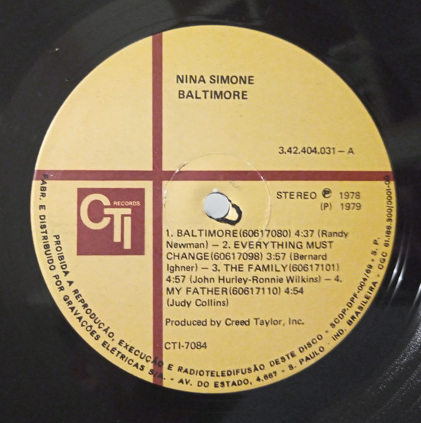NINA SIMONE - Baltimore LP Vinil Nacional Gatefold 1979 - Be True
