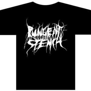 PUNGENT STENCH - Logo - Camiseta (Death Metal Austríaco, Logo Branco, 100% Algodão, Produção Independente)