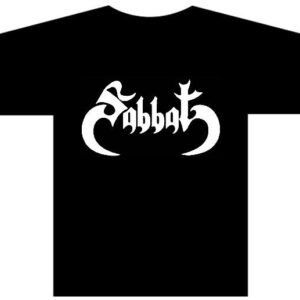 Sabbat - Logo - Camiseta (Black Metal Japonês, Logo Tradicional Branco, 100% Algodão)