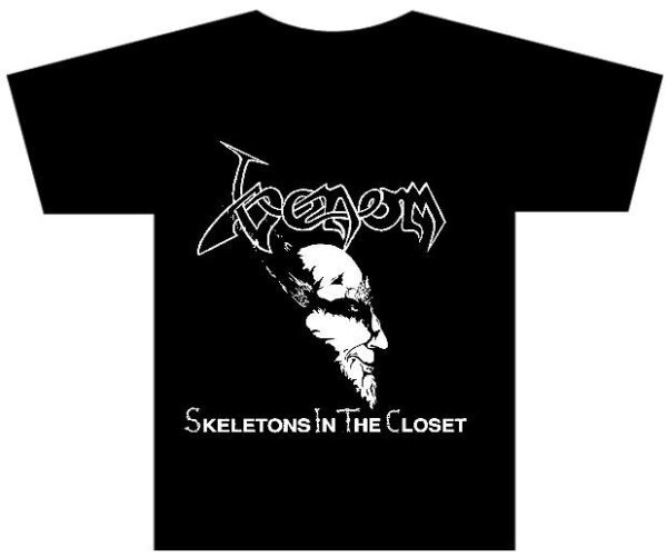 VENOM - Skeletons In The Closet Camiseta Black Metal 100% Algodão