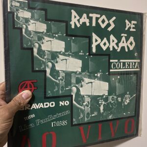 CÓLERA / RATOS DE PORÃO - Ao Vivo No Lira Paulistana LP Vinil Verde 1ª Prensagem 1985