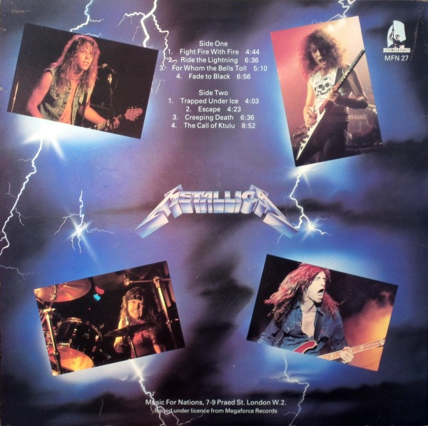 LLICA『Ride The Lightning』LP（'84年国内盤） METALLICA – Ride the Lightning LP Vinil Importado Prensagem de