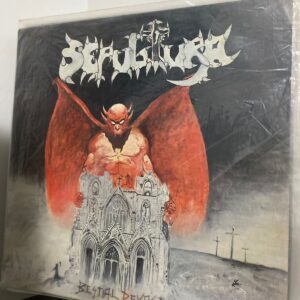 SEPULTURA / OVERDOSE - Bestial Devastation / Século XX Split LP Vinil Nacional Selo Vermelho 1985
