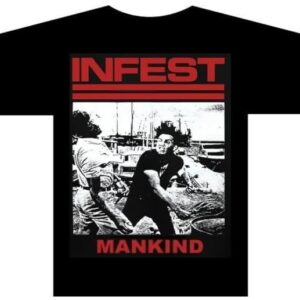 INFEST – Mankind Camiseta Hardcore Punk/Crust Punk 100% Algodão