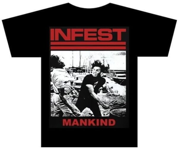 INFEST – Mankind Camiseta Hardcore Punk/Crust Punk 100% Algodão